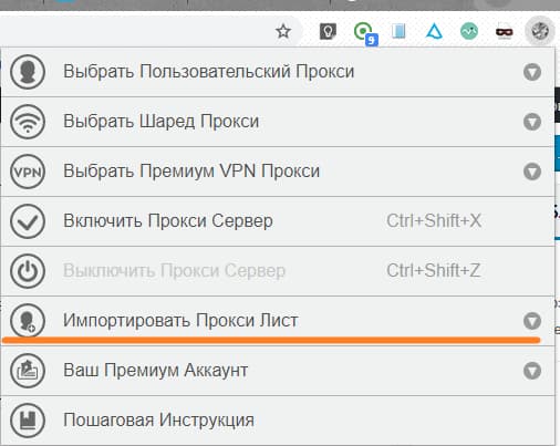 Расширение  Best Proxy Switcher