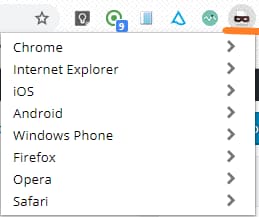 Расширение Chrome UA Spoofer